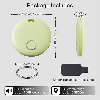 Air Tracker 2 Pack, Smart Bluetooth Tracker Works with Apple Find My (iOS Only), Item Finder Trakcer Tag Locator for Keys, Luggage, Backpack, IP67 Waterproof