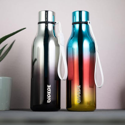 BJPKPK Insulated Water Bottles, 18 oz Stainless Steel Metal Water Bottle with Strap, BPA Free Leak Proof Jugs, Mugs, Flasks, Reusable Thermal Flasks for Sports & Travel, Wonderland