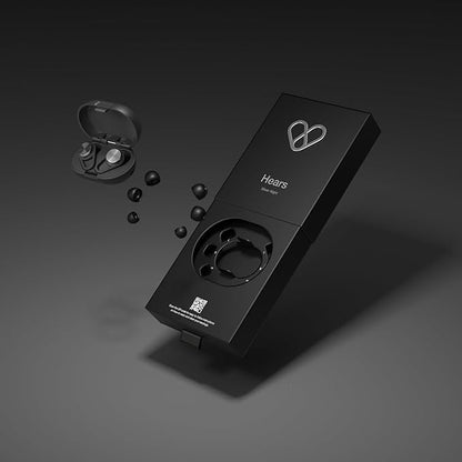 Hears Ear Plugs for Noise Protection - ConcertEarplugs, 20dB SNR Sound Reduction, for Sleeping Noise Cancelling - Silver Night, White, XS, S, M, L