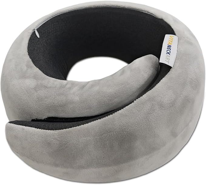 Snail Flexible Neck Pillow, Airplane Travel Pillow, Premium Memory Foam Travel Pillow, 360° Ergonomic Design, Asymmetrical Sides, Suitable for Office, Automotive, Washable Pillowcase