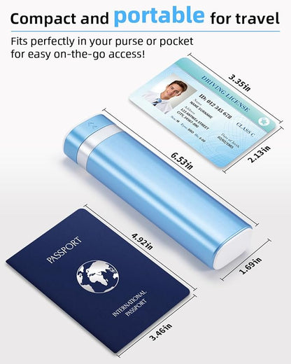 Betife Travel Pill Organizer Weekly 7 Day, Compact Daily Pill Box, Portable Medicine Case, Cute Pill Holder for Vitamins Supplements, Drawer-Shaped Pills Organizer (Blue)