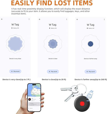 Bluetooth Smart Tags-4 Pack for Android, Smart Tags for Android, Google Certified/Works with Google Find Hub/Luggage Tracker Android, Game Changer Waterproof Bluetooth Tags for Keys,Wallets,Suitcases
