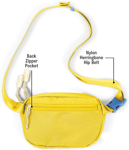 Baboon to the Moon Fanny Pack - Trendy, Compact, Water-Repellent Waist Bag in Multiple Colors and Sizes for Men and Women (Amber, Mini (1.5L))