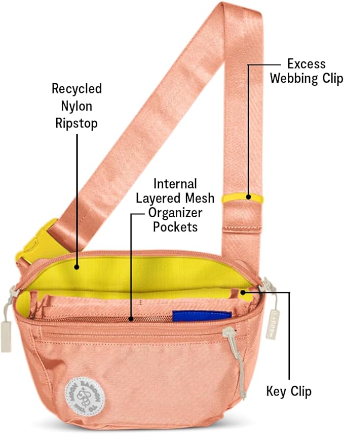 Baboon to the Moon Full Size Fanny Pack 3L – Womens Crossbody, Belt Bag for Women, Fanny Pack for Men, Crossbody Bags for Women Travel, Waist Bags