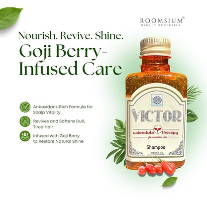 Victor 75-Piece Guest Toiletries Set – 15 Guest Kits with Shampoo, Conditioner, Shower Gel, Body Lotion & Soap – Goji Berry & Calendula, Paraben-Free, Made in Turkey