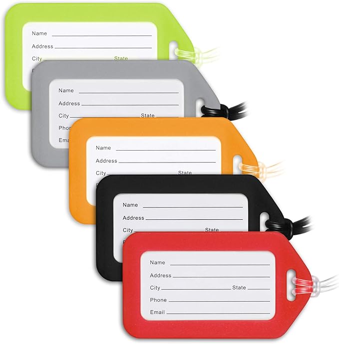 MIFFLIN Luggage Tags (Variety, 50 PK), Bag Tag for Baggage, Suitcase Tags Bulk