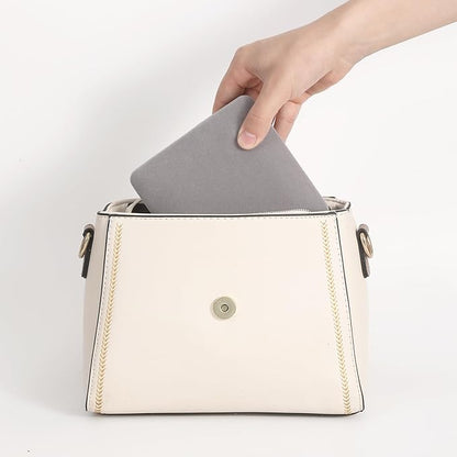 Ring Storage Boxes for Multiple Rings, Compact and Stylish Travel Jewelry case, Portable Small jewelry Organizer Box Tray Gift for Women, Girl(Grey)