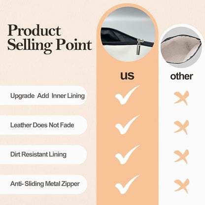 Boho Gifts for Women, Boho Orange Sunset Leaf Aesthetic Makeup Bag, Boho Makeup Bag for Women, Vintage Boho Sunrise Sunset Cosmetic Bags Toiletry Bag, Boho Beach Bag(PU)