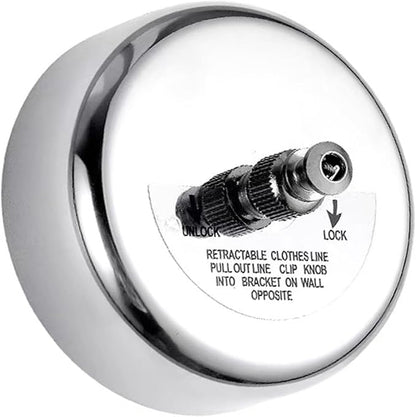 Clothes Line Retractable Clothesline of 304 Stainless Steel with Heavy Duty Adjustable Stainless Steel Wire Rope Retracting Clothes line Polished Chrome Finished