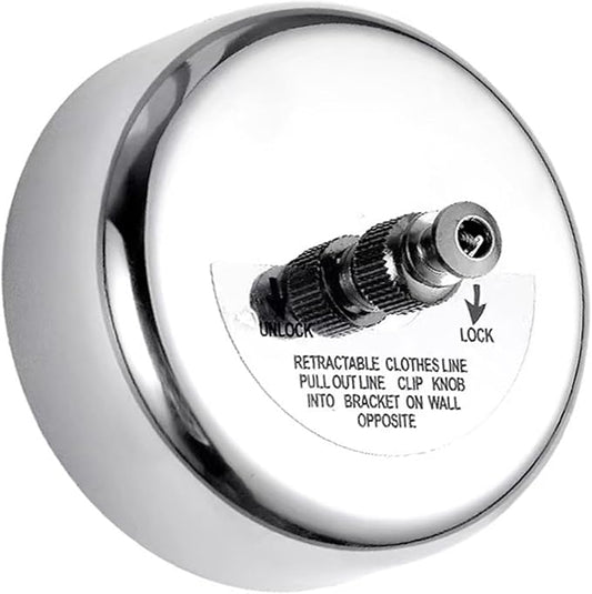 Clothes Line Retractable Clothesline of 304 Stainless Steel with Heavy Duty Adjustable Stainless Steel Wire Rope Retracting Clothes line Polished Chrome Finished