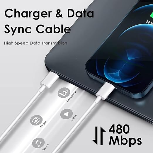 Fast Charger iPhone [Apple MFi Certified],2 Pack USB C Rapid Charger Block with 2Pcs 10FT Extra Long Apple USB C to Lightning Cable Fast Charging for iPhone 14/14 Pro/13Pro Max/12/11Pro/Mini/XR/8/iPad