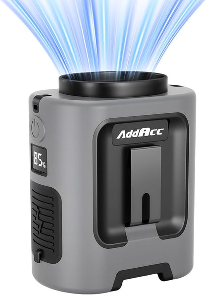 Portable Waist Fan, 4 Speeds 13000RPM Strong Airflow, Clip On Belt & Rechargeable, Battery Operated 24Hrs, Power Bank, Hands-Free Personal Shirt Fan for Outdoor Jobsite Camping Travel