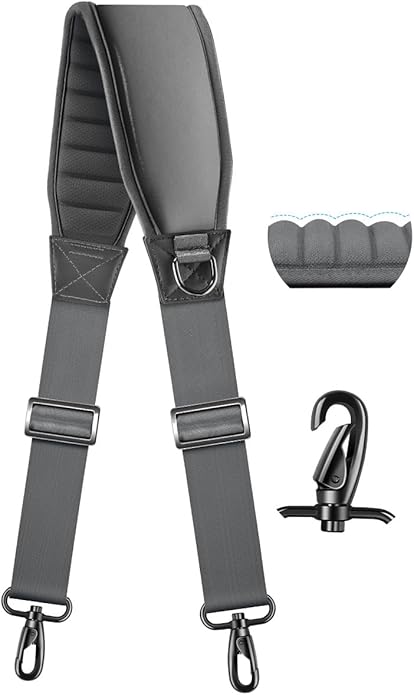 Shoulder Strap 79" Universal Handbag Strap with Ultra-thick Fixed Padded and Dual Balanced Adjustable Buckles Crossbody Strap