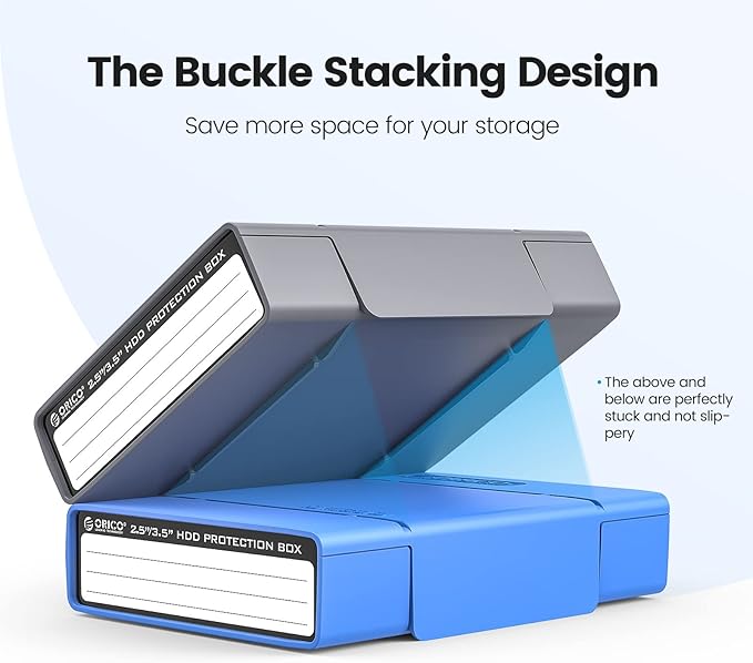 ORICO 5-Pack Hard Drive Carrying Case Protective Box for 3.5/2.5 Inch SSD HDD Portable with Anti-Static,Shockproof and Dust Proof Travel Storage Bag-PHP25-5S