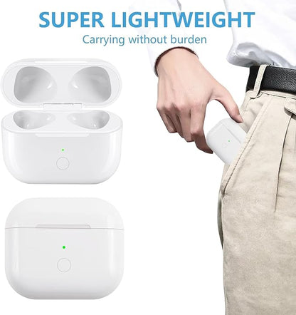 Charging Case Replacement Compatible with AirPods 3rd Generation, Wireless AirPods 3 Charger Case with Pairing Sync Button Without Earbuds, (USB-C Port)