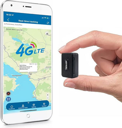 4G Mini GPS Tracker for Vehicles, No SIM Card Included, Real-Time Tracking, 60-Day Battery Life, Magnetic GPS Locator for Car, Motorcycle, Kids, Luggage, Anti-Theft