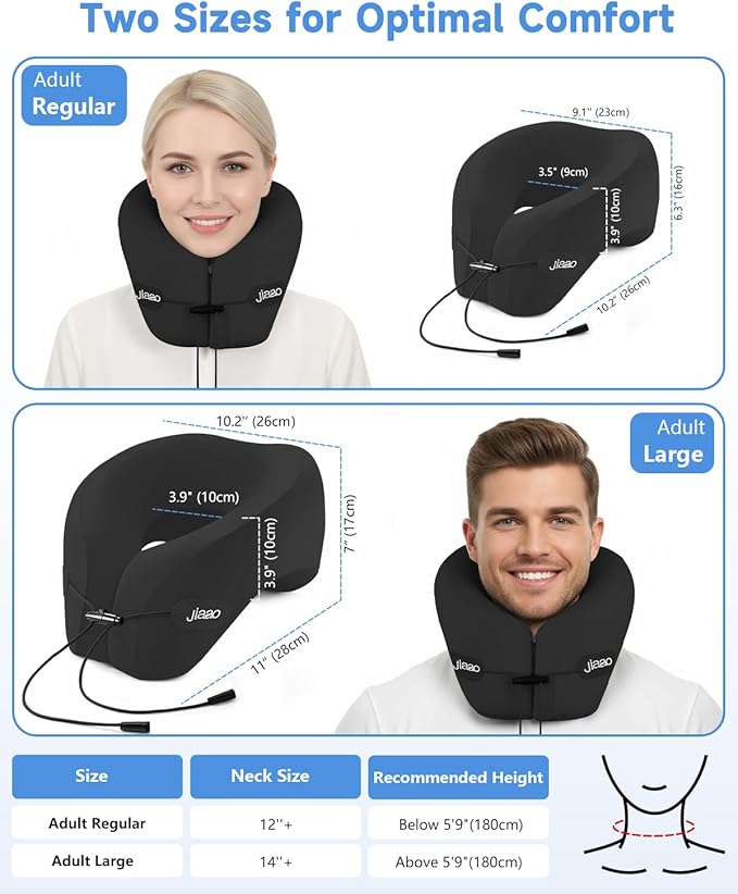 jiaao Upgraded Neck Pillow Airplane,Memory Foam Travel Pillow for International Flights, Adjustable Clasp, Storage Bag, Advanced Neck Support for Road Trips, Home, Office, and Gaming