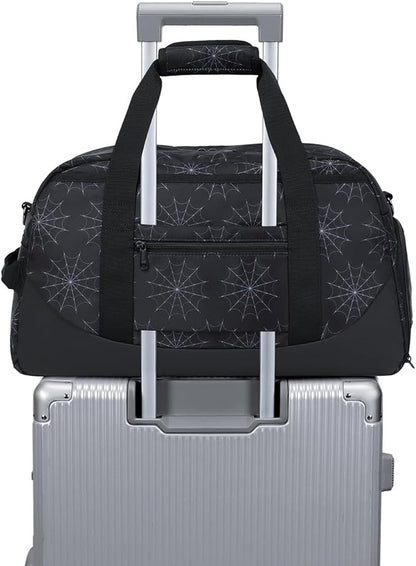 Octsky Kids Sports Gym Bag Boys Girls Overnight Weekend Bag with Shoe Compartment Small Soccer Duffel Football Bag, Spider red