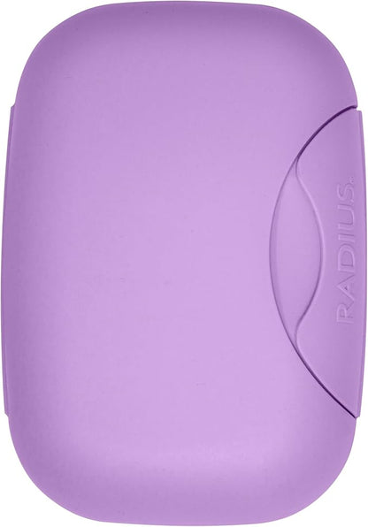 RADIUS Travel Case Value Pack, 3 Count (Toothbrush, Razor, Soap), BPA-Free Recycled Plastic, Portable for Bathroom, School, Home, Camping - Lavender