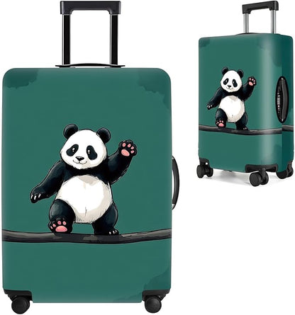 Asian Panda Luggage Cover – Cute Bear Print Suitcase Protector, Perfect Travel Gift for Panda Lovers Visiting China, Fits 24"-26 Suitcase,M,Panda
