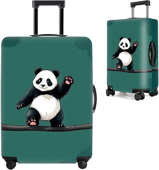 Asian Panda Luggage Cover – Cute Bear Print Suitcase Protector, Perfect Travel Gift for Panda Lovers Visiting China, Fits 24"-26 Suitcase,M,Panda