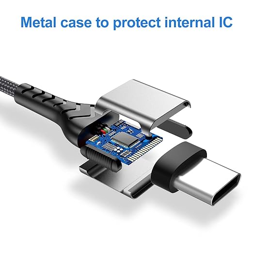 Durcord 2Pack 10ft USB C Charger Cable - 100W Fast Charging for Android/Phone/Pad, Type C to Type C Compatible with iPhone 17/16/15 Pro Plus Max Silver