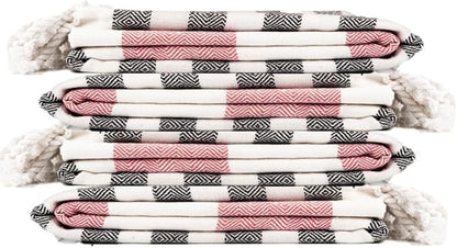 Cotton Turkish Beach Towel with Towels Oversized 36"x72" Pool Absorbent Extra Large Quick Dry Sand Travel Towel (Brick Noir, 4 Pack)