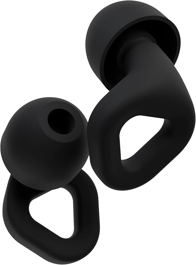 Zenz Unwind Ear Plugs for Sleeping Noise Reduction - Comfy Reusable Soft Silicone Earplugs for Focus, Study, Work - 8 Pair Eartips in XS/S/M/L - 27dB Hearing Protection with Storage Case - Onyx Black