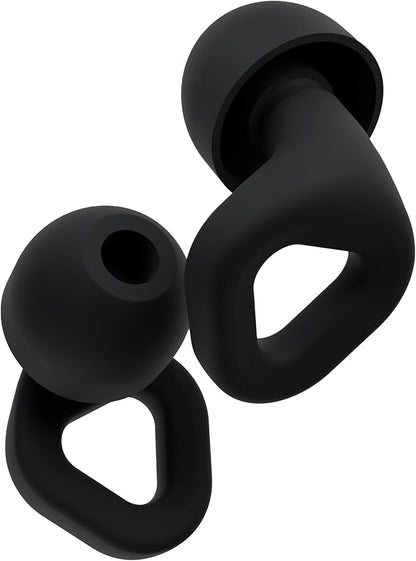 Zenz Unwind Ear Plugs for Sleeping Noise Reduction - Comfy Reusable Soft Silicone Earplugs for Focus, Study, Work - 8 Pair Eartips in XS/S/M/L - 27dB Hearing Protection with Storage Case - Onyx Black