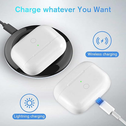 Compatible for AirPods Pro 2nd & 1st Generation Charging Case Replacement, Compatible for Wireless AirPods Pro 2 1 Charger Case with Bluetooth Pairing Sync Button, Built-in Large Battery