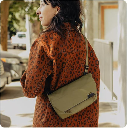 Peak Design Field Pouch V2, Coyote, 2-in-1 Organizer and Sling Bag, Adjustable Shoulder Strap and Integrated Belt Loops, Weatherproof Nylon Canvas, Organizer Pouch or Carry Bag for Men and Women