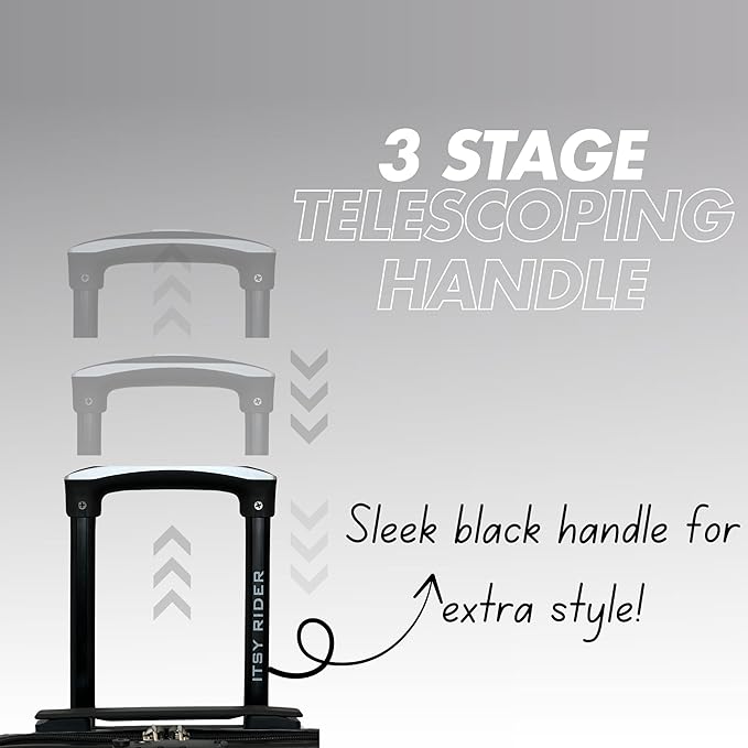 2025 Itsy Rider 20" Ride-on Suitcase for Kids with Double Spinner Red Wheels (Green Safari)