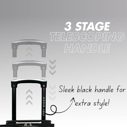 2025 Itsy Rider 20" Ride-on Suitcase for Kids with Double Spinner Red Wheels (Green Safari)