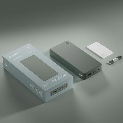 Clemm Portable Charger Quick Charging Power Bank (Gray, 20000, Milliamp Hours)