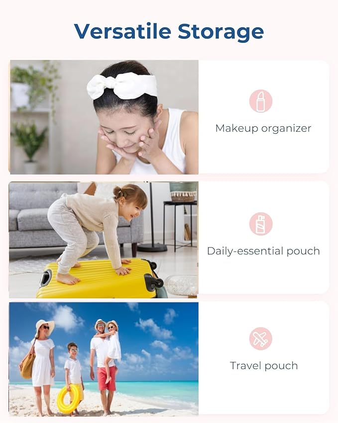 4 Pieces Silicone Makeup Toiletries Pouches, Silicone Stationary Holder, Waterproof Cosmetic Zipper Pouch, Digital Electronics Storage Bag, Beach Essential Travel Pouch (Neon)