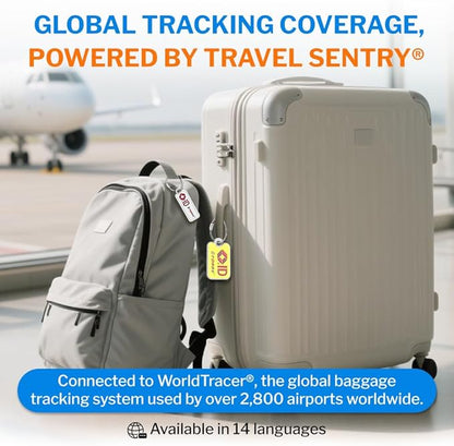 Forge TSA Approved Cable Luggage Locks with TSA008, 4-Digit Combination & Open Alert Indicator, Zinc Alloy Body, 2 Orange Travel Locks with 2 TSID Smart Lost & Found Tags for Luggage & Suitcase