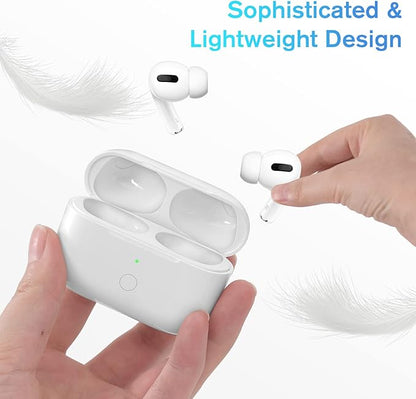 Compatible for AirPods Pro 2nd & 1st Generation Charging Case Replacement, Compatible for Wireless AirPods Pro 2 1 Charger Case with Bluetooth Pairing Sync Button, Built-in Large Battery