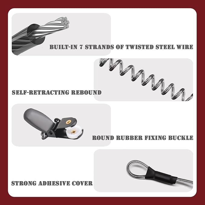 Passport Holder with Tether and Clip to Prevent Loss and Theft, Rfid Passport Holder for Travel, Passport Cover, Wallet & Case for Men and Women (With Tether and Clip)