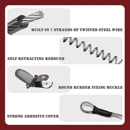 Passport Holder with Tether and Clip to Prevent Loss and Theft, Rfid Passport Holder for Travel, Passport Cover, Wallet & Case for Men and Women (With Tether and Clip)