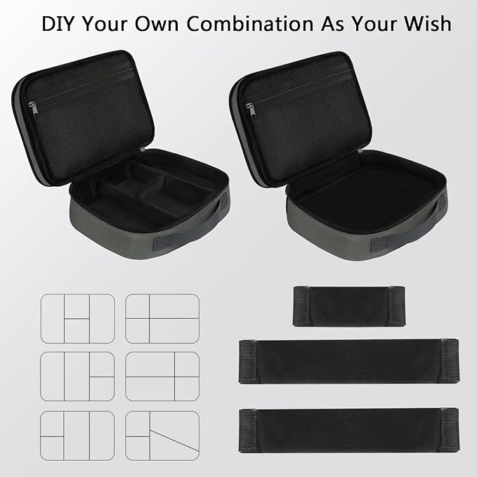 MATEIN Electronics Organizer Travel Case, Large Cable Storage Bag, Water Resistant Carrying Case with Handle, Tech Organizer for Tablet (Up to 12.9inch), USB Charger, Clipper, Grey