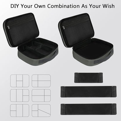 MATEIN Electronics Organizer Travel Case, Large Cable Storage Bag, Water Resistant Carrying Case with Handle, Tech Organizer for Tablet (Up to 12.9inch), USB Charger, Clipper, Grey