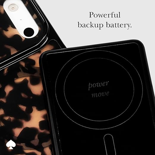 kate spade new york MagSafe Portable Charger Power Bank 5000mAh - iPhone Charger for Fast Charging - Magnetic Wireless Battery Pack with USB-C Port - Tortoise