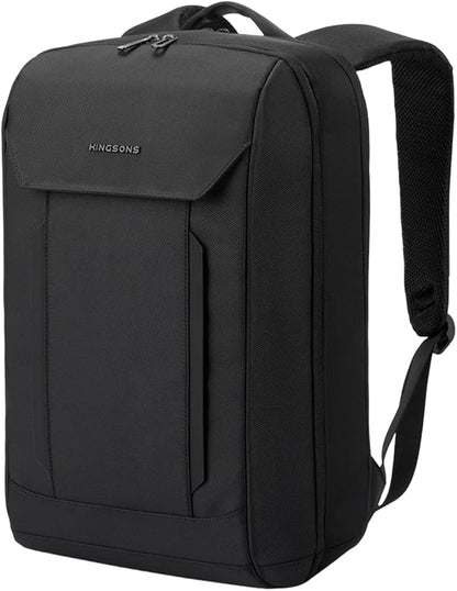 Kingsons 15.6 Inch Laptop Compartment Backpack for Men,Waterproof Slim Durable Business Backpack for Work，Travel (KS25054-Black-US-1)