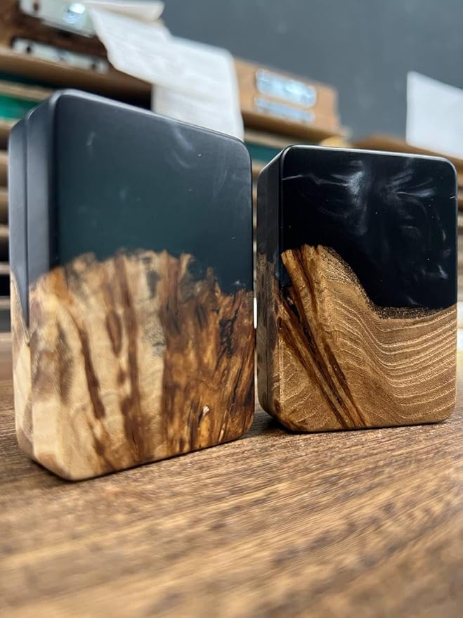 RWA Slim Engagement Ring Box for Proposal – Unique Wedding Ring Holder & Jewelry Display Case – Travel Jewelry Organizer, Ring Bearer Box, Proposal Gift, Wedding Ring Box for Ceremony, FLIP, black