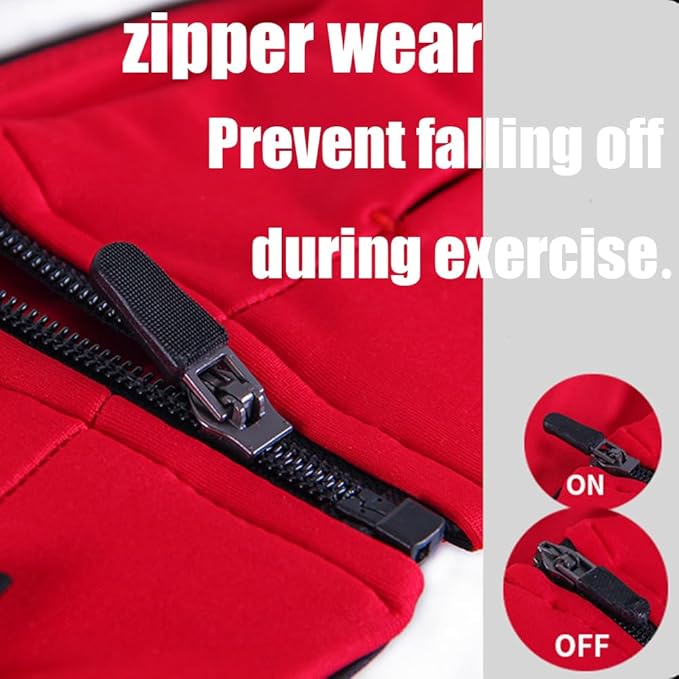 Running Belt for Women & Men, Runners Fanny Pack.Pockets with Zippers.hidden money belt for travel. Slim Thin Elastic Waistband.Marathon Jogger Sport Workout Fitness Exercise Gym Phone Holder Belt.