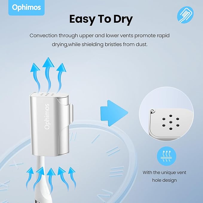 Aluminum Alloy Toothbrush Head Cover/Cap/Protector Case,Travel Toothbrush Covers Long-lasting Toothbrush Head Caps for Most Electric/Manual Brushes (Silver+Black+Pink+Blue+Grey+Orange, 6 pack)