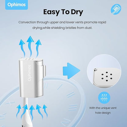 Aluminum Alloy Toothbrush Head Cover/Cap/Protector Case,Travel Toothbrush Covers Long-lasting Toothbrush Head Caps for Most Electric/Manual Brushes (Silver+Black+Pink+Blue+Grey+Orange, 6 pack)