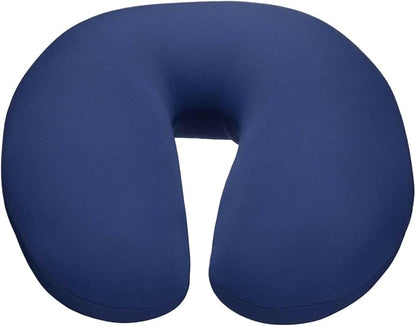 HARFINGTON Travel Pillow Airplane Neck Pillow U-Shaped Filled with Foam Beads Stuffable Classic for Sleeping Neck Chin Lumbar Support, Dark Blue