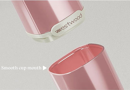 Pink Toothbrush Travel Case, Portable Travel Toothbrush & Toothpaste Holder Cover Organizer Container with Mouthwash Cup for School, Camping, Business Trip, Bathroom Storage