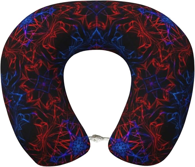 Travel Neck Pillow for Pain Relief Sleeping, Magic Smoking Sacred, Comfortable Memory Foam Chin Head Cushion Support with Zip Cover, Fashion Car Flight Pillows